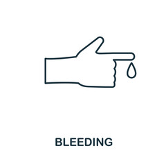 Bleeding icon. Simple element from medical services collection. Filled monochrome Bleeding icon for templates, infographics and banners