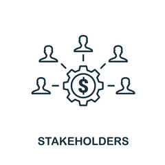 Stakeholders icon. Simple element from agile method collection. Filled Stakeholders icon for templates, infographics and more