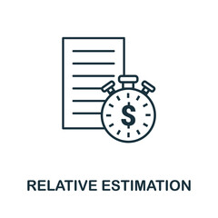 Relative Estimation icon. Simple element from agile method collection. Filled Relative Estimation icon for templates, infographics and more