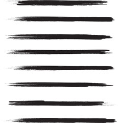 Black brush stroke set isolated on background. Collection of trendy brush stroke vector for black ink paint, grunge backdrop, dirt banner, watercolor design and dirty texture. Brush stroke vector