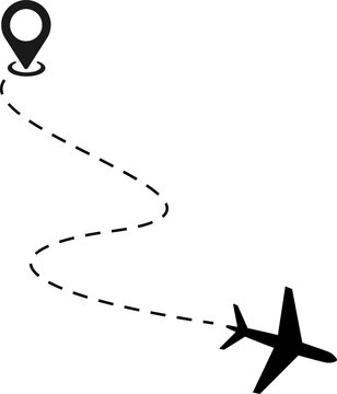recommend clip art: Plane with track icon