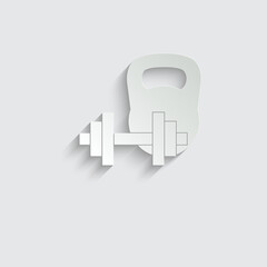 weight icon vector, dumbbell icon