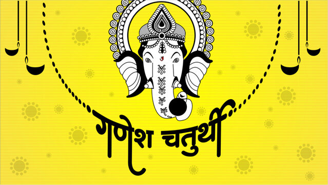 ganesh chaturthi poster design in hindi