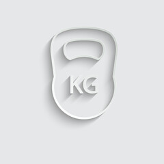 weight icon vector, dumbbell icon
