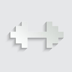 Obraz premium weight icon vector, dumbbell icon