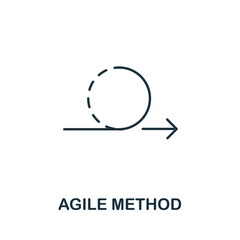Agile Method icon. Simple creative element. Filled Agile Method icon for templates, infographics and more