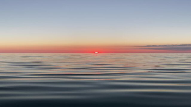sunset on the sea