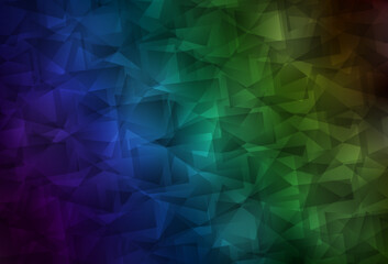 Obraz premium Dark Blue, Green vector abstract mosaic pattern.