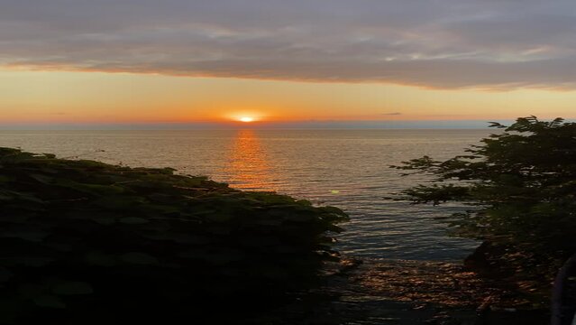 sunset over the sea