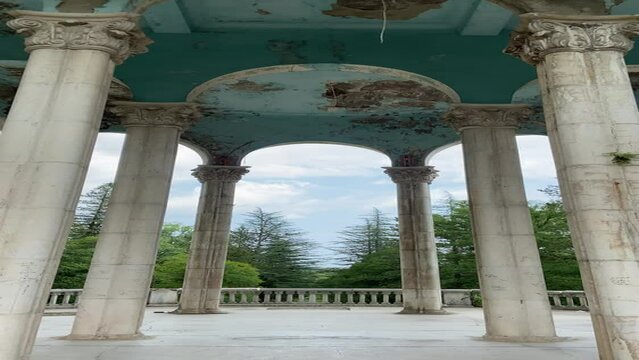 beautiful abandoned sanatorium in the forest