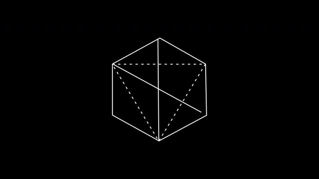 Cognitive hexagon. Self drawing animation of cognitive hex with alpha channel.	
