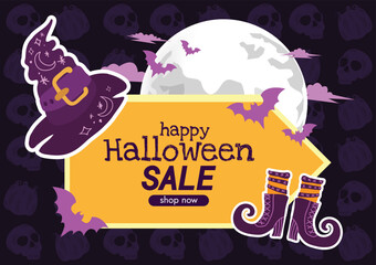 cute spooky halloween labels vector design