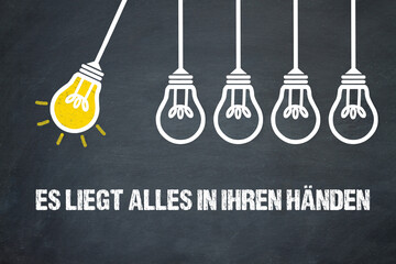Fototapeta premium Es liegt alles in Ihren Händen