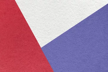 Cercles muraux Pantone 2022 very peri Texture de fond de papier de couleur blanc, bleu et rouge artisanal, macro. Carton très péri vintage abstrait