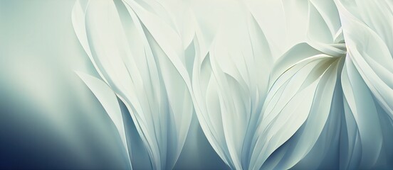 Light-colored 3D abstract floral illustration.