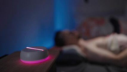 Base light for hologram template waking up the person from sleep