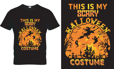 Halloween vector graphic illustration, trendy, creative t-shirt design bundle template. It’s Halloween; everyone’s entitled to one good scare - Halloween T-shirt Design