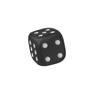 Dice or craps cube for gamble games realistic vector illustration isolated.