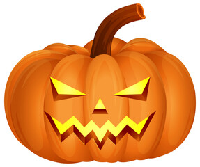 Jack o lantern pumpkin with scary smile for your design for the holiday Halloween