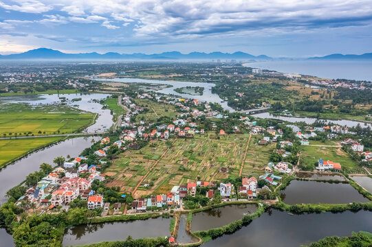 Hoi An, Vietnam :Tra Que Vegetable Village view of Hoi An ancient town, UNESCO world heritage, at Quang Nam province. Vietnam. Hoi An is one of the most popular destinations in Vietnam