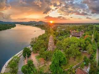 The Thien Mu Pagoda is one of the ancient pagoda in Hue city.It is located on the banks of the...