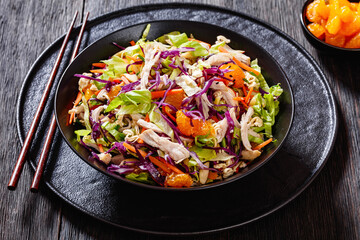 Chinese Chicken Salad with mandarins and veggies