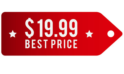 Red Sale badge and label promotion background image png