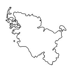Schleswig Holstein map. Vector illustration.