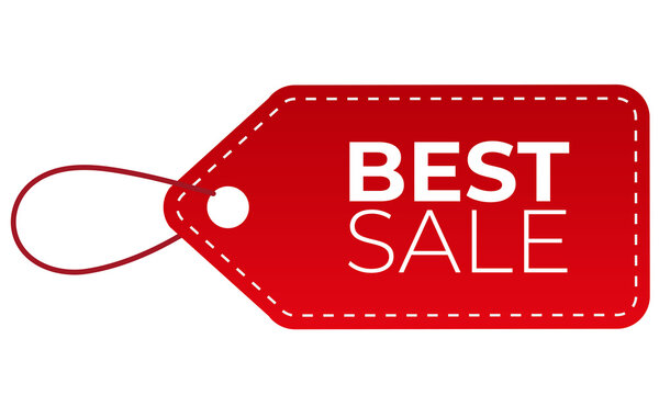 Red Sale badge and label promotion background image png
