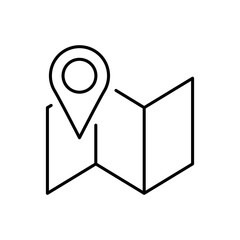 Icon of a location or point on the map.