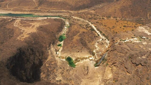 Aerial, Darbat Waterfalls, Oman
