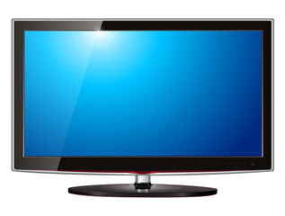 Fototapeta premium TV monitor isolated, flat screen lcd, plasma realistic 3D icon illustration.