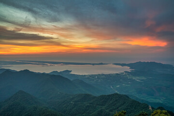 BEAUTIFUL LANDSCAPE PHOTOGRAPHY OF HAI VONG DAI VIEW POINT, TOP OF BACH MA NATIONAL PARK, HUE, VIETNAM