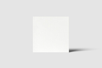 Square business card mockup front view