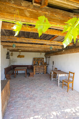 Traditional wine cellars street in Diepolz near Mailberg, Lower Austria, Austria