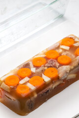 aspic with meat and vegetables