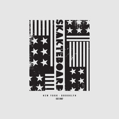 Skateboard illustration typography vector t shirt design 