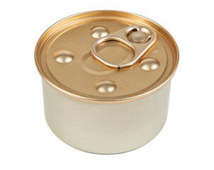 Canned tin isolated on a white background
