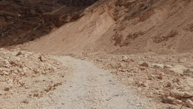 Offroad Through A Wadi in Oman