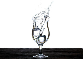 The image of pouring drinking water, into a glass,