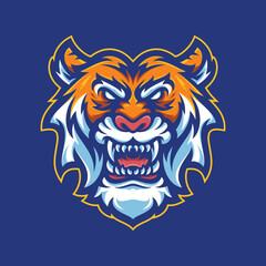 Head of tiger mascot illustrations