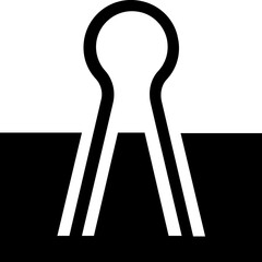 Bulldog Clip Vector Icon