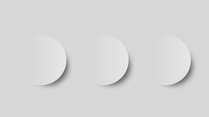 WebWeb Abstract white background. Three circles. Shadow.