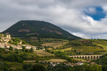 Landscape  near Compeyre, Midi-Pyrenees, Departement Aveyron, France