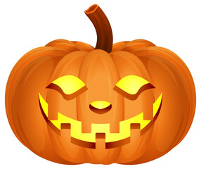 Jack o lantern pumpkin with scary smile for your design for the holiday Halloween