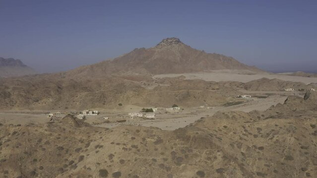 Aerial, Mountainous Landscapes In Dhofar Region, Oman East Coast