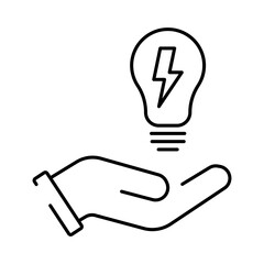 A simple icon icon for saving electricity Vector illustration