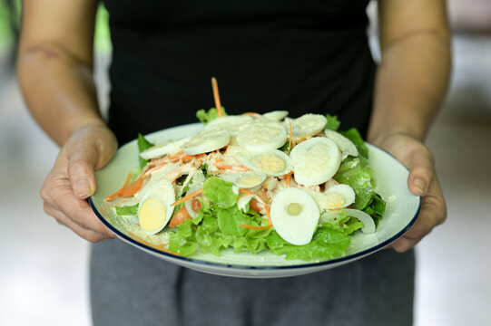 Caesar Salad ready to serve.
