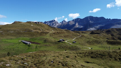 paesaggi montagna natura fiori alberi cielo verde