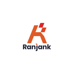 Obraz premium Letter R K Simple Logo Design. Initial K and R Simple Combination for Brand Identity